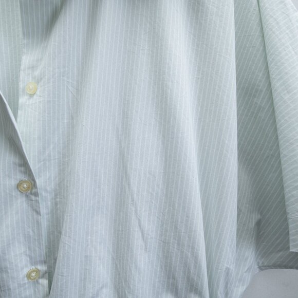 Adore Me Ruffled and Striped Shirt Dress in Light Mint - Picture 9 of 9